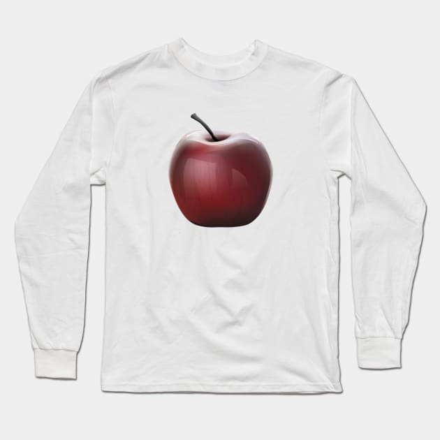 Shiny Red Apple Long Sleeve T-Shirt by hobrath